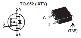 IXTY02N120P, Стандартный N-канальный силовой MOSFET
